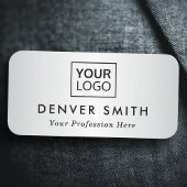 グレーカスタムのグラデーション名とタイトルを含むロゴ 名札