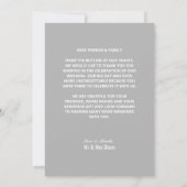 グレーカスタムのフォト結婚ズ サンキューカード (裏面)