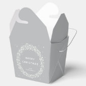 グレーカスタムのメッセーきらめくジライトクリスマス フェイバーボックス (オープン)