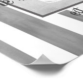 グレーカスタムの色合いでパーソナライズするモノグラム ポスター (角)