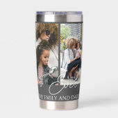 グレーカスタムの4写真コラージュ最高のママ・エバ 保温保冷タンブラー (背面)
