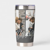 グレーカスタムの4写真コラージュ最高のママ・エバ 保温保冷タンブラー (正面)