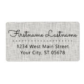 グレーカスタムタイポグラフィスタイリッシュスクリプト ラベル (正面)