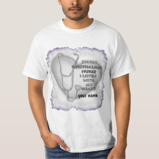 グレーカスタムハート眼科ナースTシャツ Tシャツ