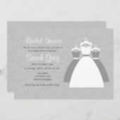 グレーカスタムブライダルシャワー招待状 招待状 (正面/裏面)
