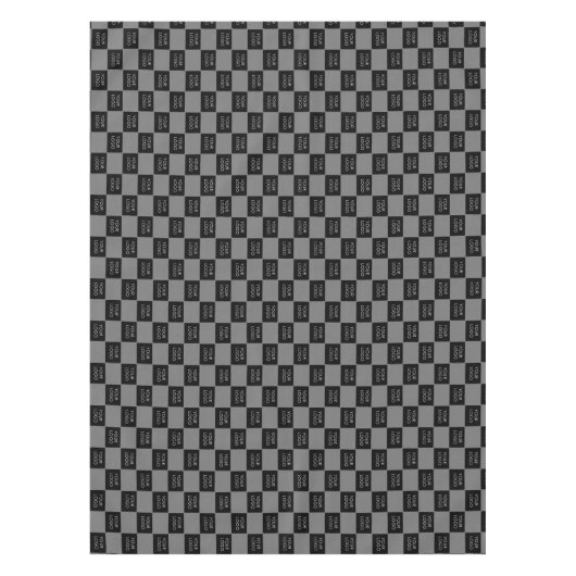 グレーカスタムロゴ会社 テーブルクロス (正面)