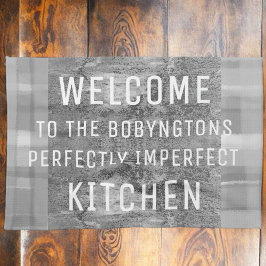 グレーカスタム料理恋人おもしろいことわざモダン キッチンタオル