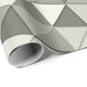 グレーカッコいいスケール三角形のジオメトリパターン ラッピングペーパー (ロールコーナー)