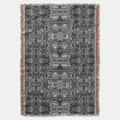 グレーカッコいい白黒抽象芸術ブランケット スローブランケット (正面縦)