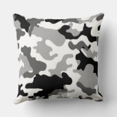 グレーカッコいい迷彩柄装飾用クッション クッション (裏面)