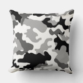 グレーカッコいい迷彩柄装飾用クッション クッション (正面)