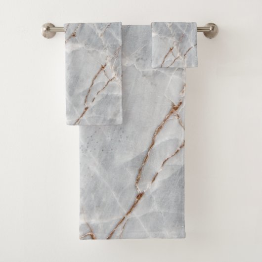 グレーカッコいい金ゴールドマーブルスタン バスタオルセット (インサイチュ)