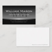 グレーカッコいい&シルバーストライププロフェッショナルバスカード 名刺 (正面/裏面)