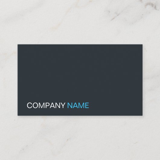 グレーカッコいい、青、白のプレーン – 名刺 (正面)