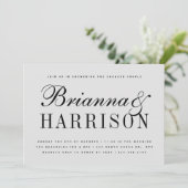 グレーカップルナーズウェディングシャワー 招待状 (スタンド正面)