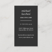 グレーカトラリー |シェフケータリングベーカリーレストラン 名刺 (裏面)