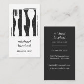 グレーカトラリー |シェフケータリングベーカリーレストラン 名刺 (正面/裏面)