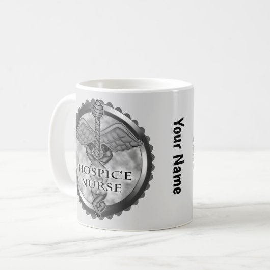 グレーカドゥセウスホスピスナース コーヒーマグカップ (正面左)