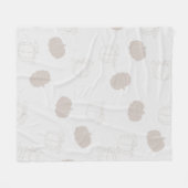 グレーカボチャ熱帯植物秋の夏 フリースブランケット (正面(横))