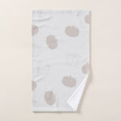 グレーカボチャ秋秋シーズンパターン バスタオルセット (ハンドタオル)