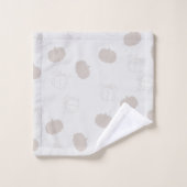 グレーカボチャ秋秋シーズンパターン バスタオルセット (ウォッシュタオル)