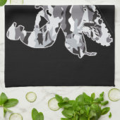 グレーカモフラージスノーモービラー キッチンタオル (折り畳み)