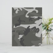 グレーカモフラージュスクラップブック作りクラフト紙 (スタンド正面)