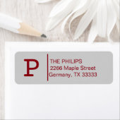 グレーカラーカスタムモノグラム ラベル (インサイチュ)