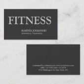 グレーカラーパーソナルトレーナー名刺 名刺 (正面/裏面)