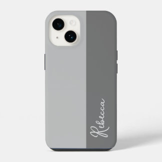 グレーカラーブロックスマホケース iPhone 14ケース