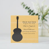 グレーカントリーギターSave the Date招待状 セーブザデート (スタンド正面)