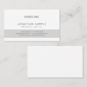 グレーカンパニープレーンプロフェッショナルエレガントデザイン 名刺 (正面/裏面)