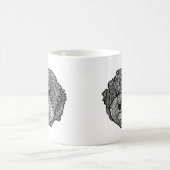 グレーカヴォードルドッグハパーソナライズされたンドスケッチ コーヒーマグカップ (中央)