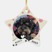 グレーカヴォードルドッグハパーソナライズされたンドスケッチ セラミックオーナメント (裏面)