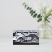 グレーカーブスポーツカービジネスカード 名刺 (スタンド正面)