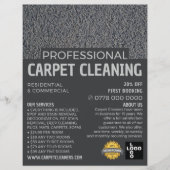 グレーカーペット、カーペットクリーナー、クリーニングサービス チラシ (正面)