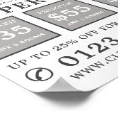 グレーカーペット、カーペットクリーナー、クリーニングサービス ポスター (角)