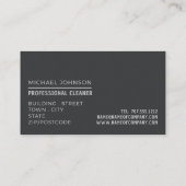 グレーカーペット、カーペットクリーナー、クリーニングサービス 名刺 (裏面)