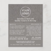 グレーカーペット、カーペット層、フィッター広告ズ チラシ (正面)