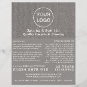 グレーカーペット、カーペット層、フィッター広告ズ チラシ (正面)