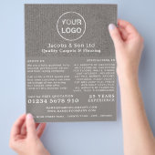 グレーカーペット、カーペット層、フィッター広告ズ チラシ (手)