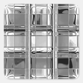 グレーガラスモザイクのステッカーシェード スクエアシール