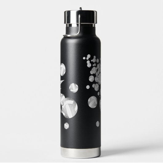 グレーガーリーシルバーのバレーボールとスター ウォーターボトル (右面)