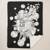 グレーガーリーシルバーのバレーボールとスター シェルパブランケット (正面)