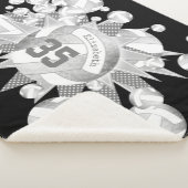 グレーガーリーシルバーのバレーボールとスター シェルパブランケット (3/4)