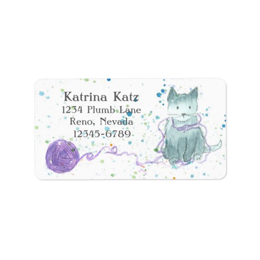 グレーキットンパープルヤーン ラベル (正面)