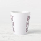 グレーキツネママとカブ最高の- Mom Ever カフェラテマグ (正面)