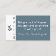 グレーキツネ – ベビーシャワーおむつラッフルチケットエンクロ