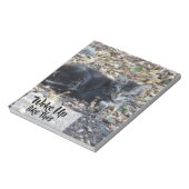 グレーキャットおもしろいカスタム文字 ノートパッド (回転)