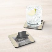 グレーキャットとトップハット コースター (右側)